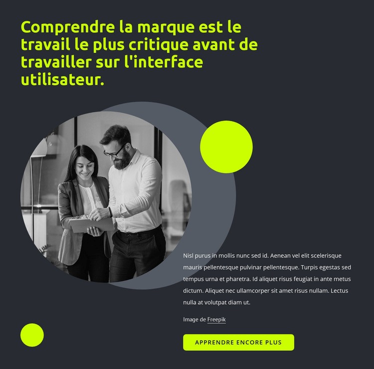 Design de l'interface utilisateur Conception de site Web