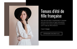 Tenues D'Été De Fille Française - Modèle De Page HTML