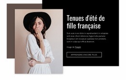 Tenues D'Été De Fille Française - Modèle D'Une Page
