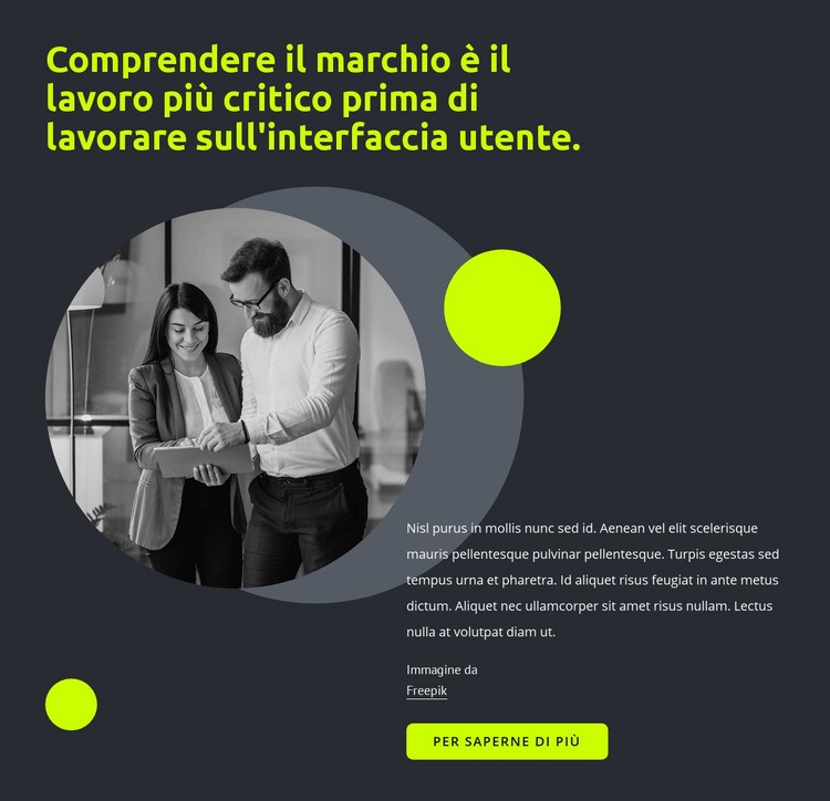 Progettazione dell'interfaccia utente Costruttore di siti web HTML