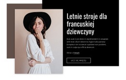 Bezpłatny Projekt Strony Internetowej Dla Letnie Stroje Dla Francuskiej Dziewczyny