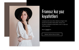 Fransız Kız Yaz Kıyafetleri - Basit Web Sitesi Şablonu