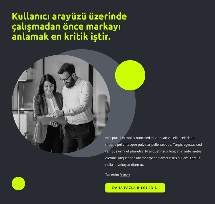 Kullanıcı arayüzü tasarımı Web Sitesi Şablonu