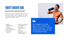 Personal Training Service Zielseitenvorlage