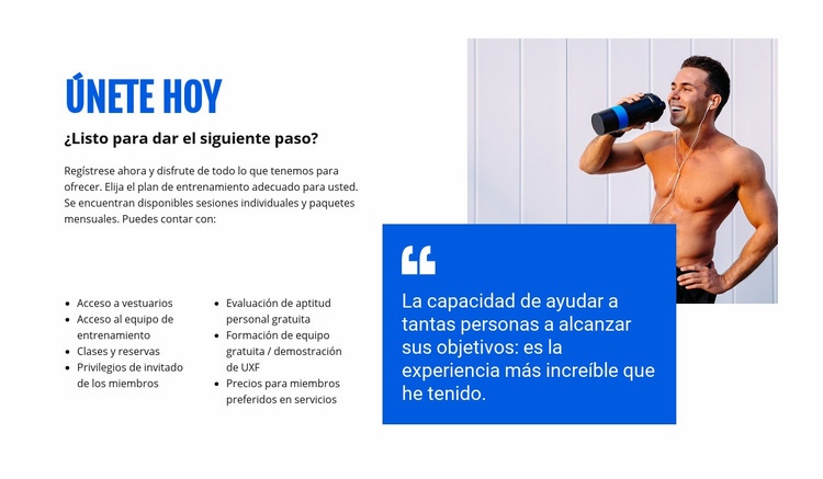 Servicio de entrenamiento personal Diseño de páginas web