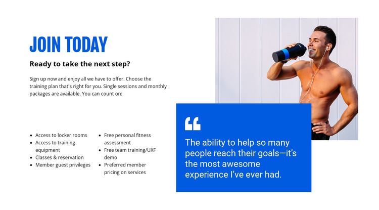 Personal training service HTML5 Template