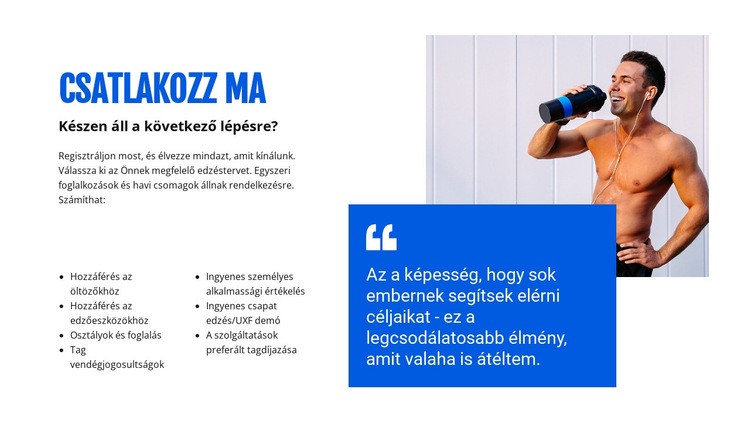 Személyi edzés szolgáltatás Weboldal tervezés