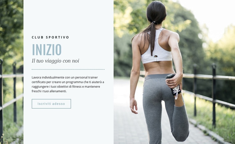 Correre per i principianti Mockup del sito web