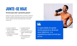 Web Design Para Serviço De Treinamento Pessoal