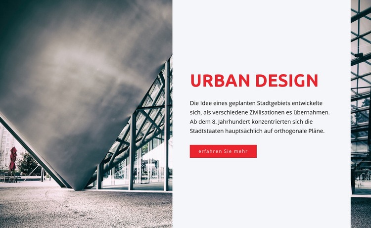 Urban design Eine Seitenvorlage