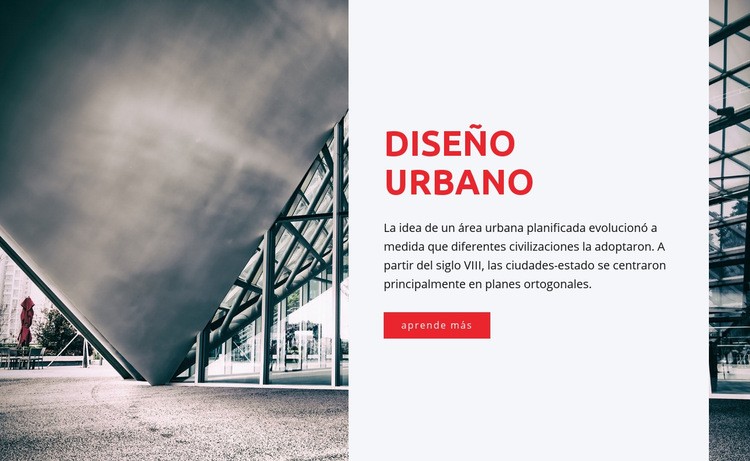 Diseño urbano Maqueta de sitio web