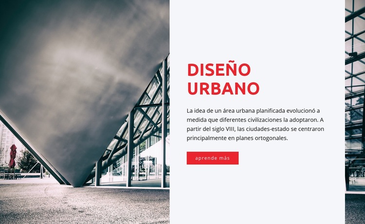 Diseño urbano Página de destino