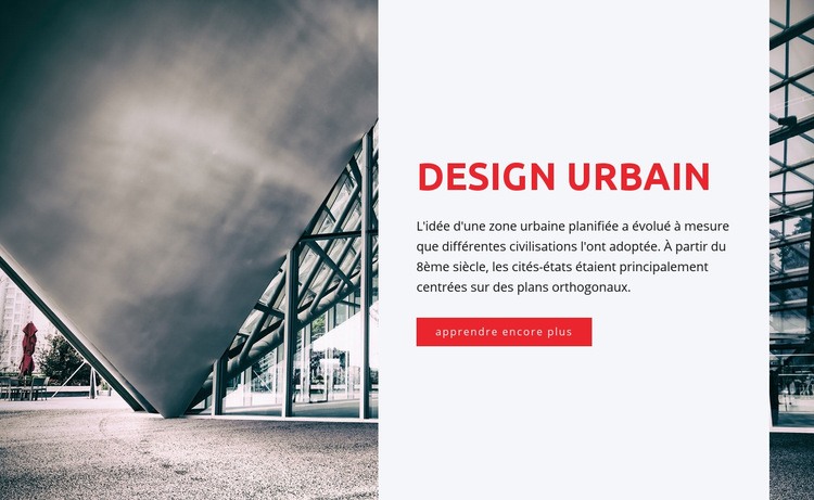 Design urbain Maquette de site Web