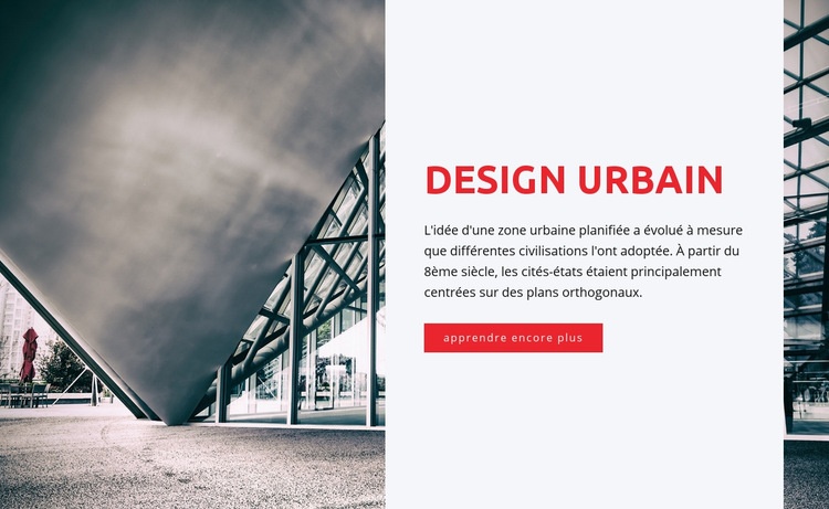 Design urbain Page de destination