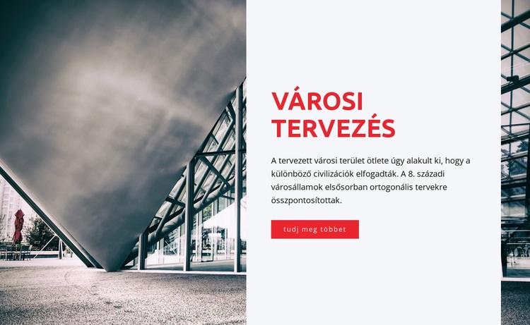 Városi tervezés HTML Sablon