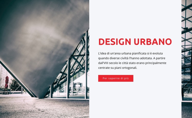Progettazione urbana Mockup del sito web