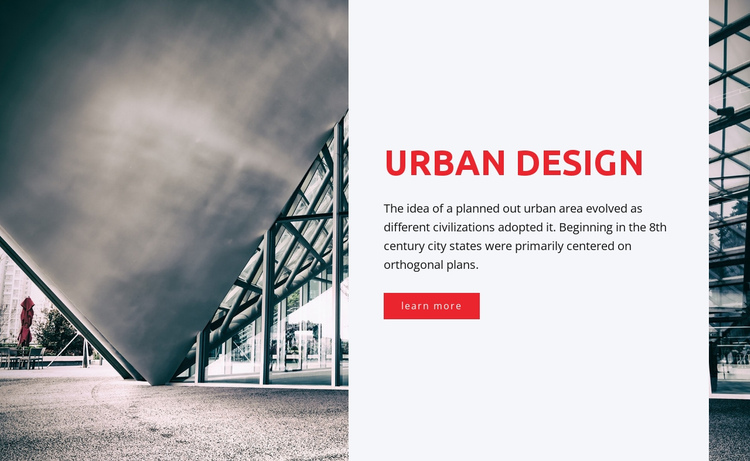 Urban design One Page Template