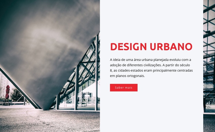 Design urbano Modelo de uma página
