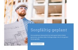 Website-Zielseite Für Sorgfältig Geplantes Gebäude