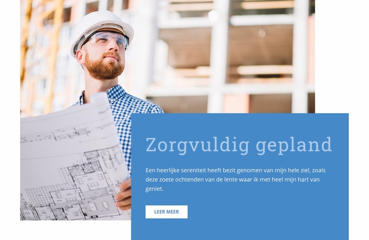 Zorgvuldig gepland gebouw Html Website Builder