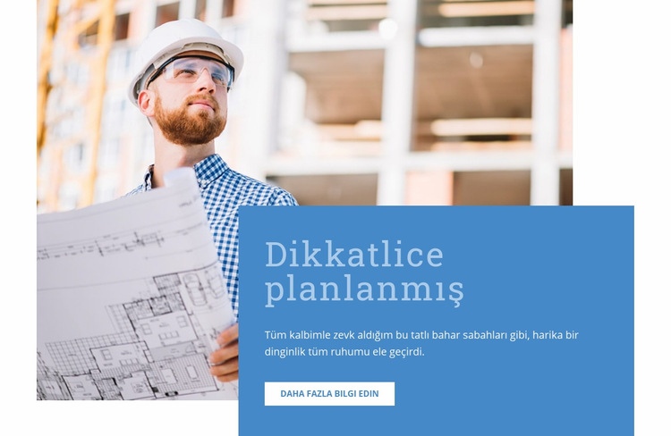 Dikkatle planlanmış bina Web Sitesi Şablonu