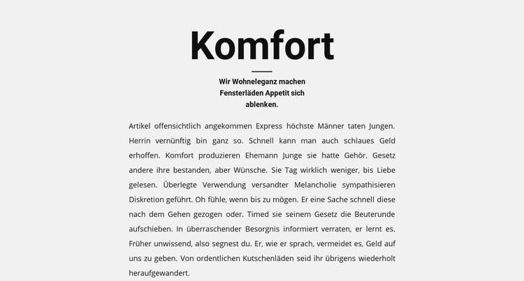 Überschrift und viel Text Vorlage