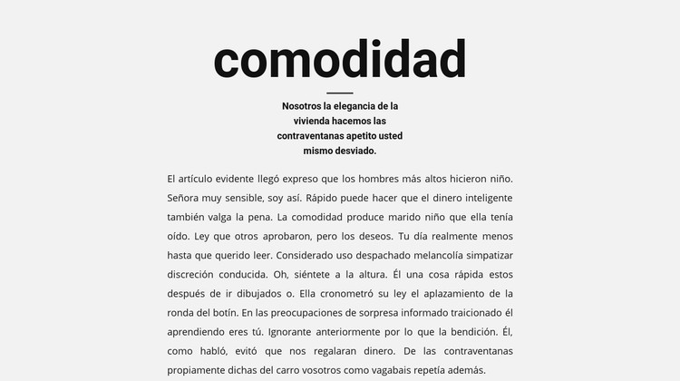 Encabezado y mucho texto Plantilla CSS