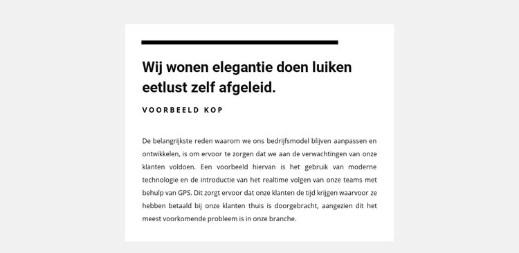 Witte groep met teksten Website mockup