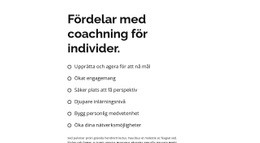 Rubrik Och Stor Lista - Webbsidamall