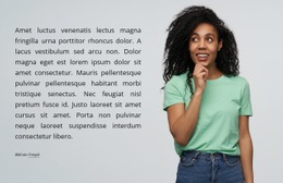 Mädchen Und Text - Benutzerdefiniertes Website-Design
