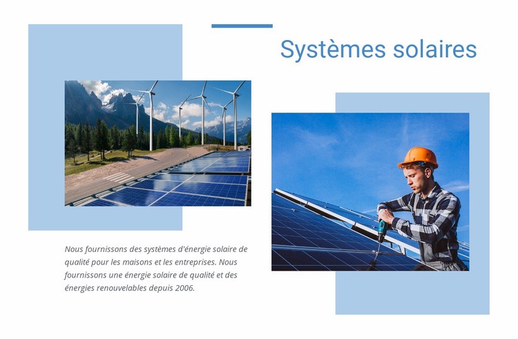 Une énergie solaire de qualité Modèle Joomla