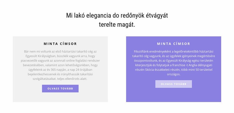 Két többszínű oszlop HTML Sablon