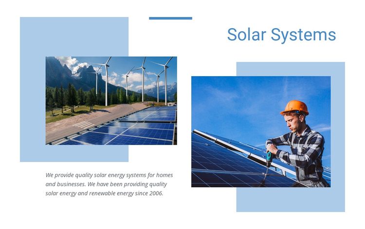 Quality solar energy One Page Template