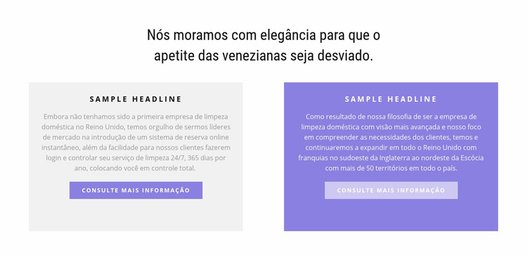 Duas colunas multicoloridas Template Joomla