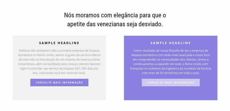 Duas colunas multicoloridas Landing Page