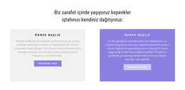 İki Çok Renkli Sütun - HTML Web Sitesi Şablonu