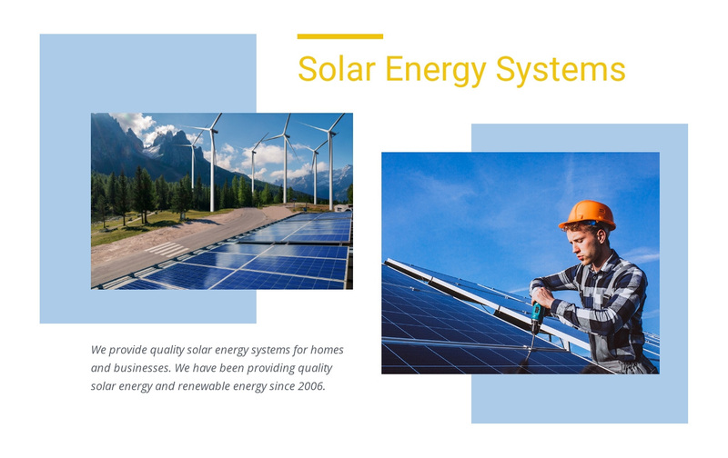 Quality solar energy Web Page Design