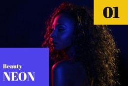 Page HTML For Beauty And Fashion Neon