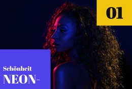 HTML-Seite Für Schönheit Und Mode Neon