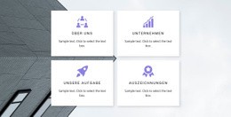 Responsive Webvorlage Für Vier Hauptrichtungen
