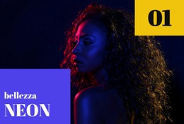 Neon Di Bellezza E Moda - Funzionalità Di Creazione Siti Web