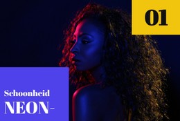 Pagina-HTML Voor Schoonheid En Mode-Neon