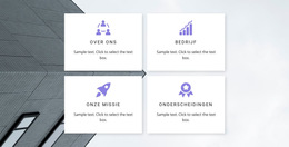 Platformsjabloon Lanceren Voor Vier Hoofdrichtingen: