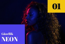 Güzellik Ve Moda Neon Için Çok Amaçlı HTML5 Şablonu