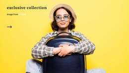 Web Page Design For Travel Suitcases