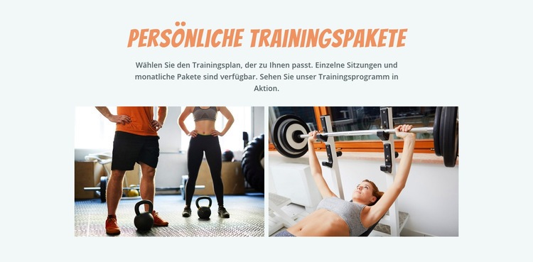 Persönliche Trainingspakete CSS-Vorlage