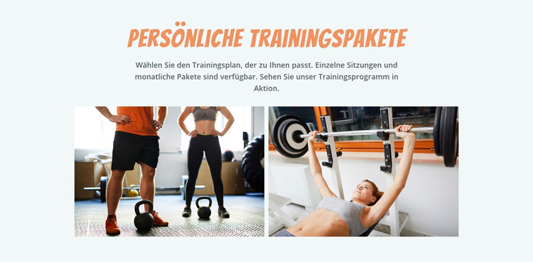 Persönliche Trainingspakete WordPress-Theme