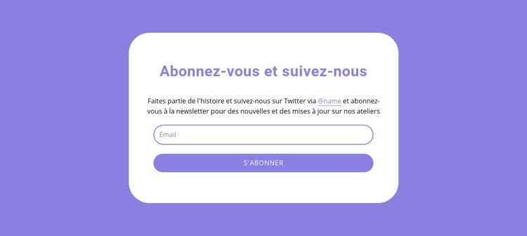 Forme dans le groupe blanc Thème WordPress