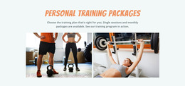 Homepage Design For Personal Training Packages