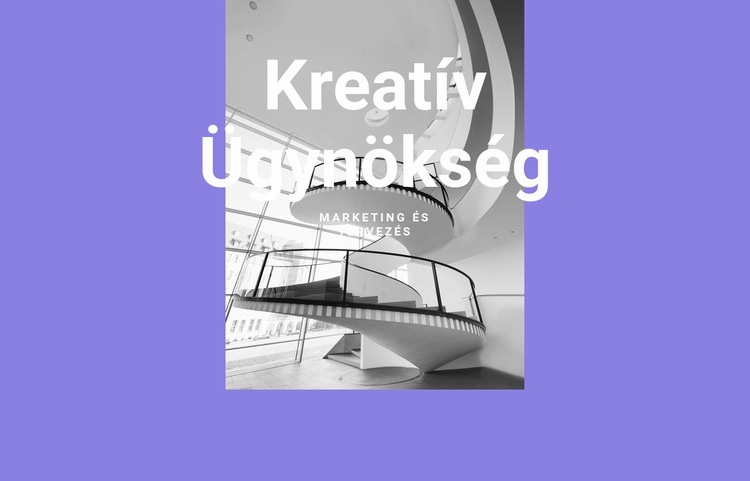 Ügynökségünk kreativitása Weboldal sablon